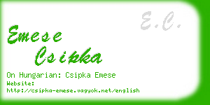 emese csipka business card